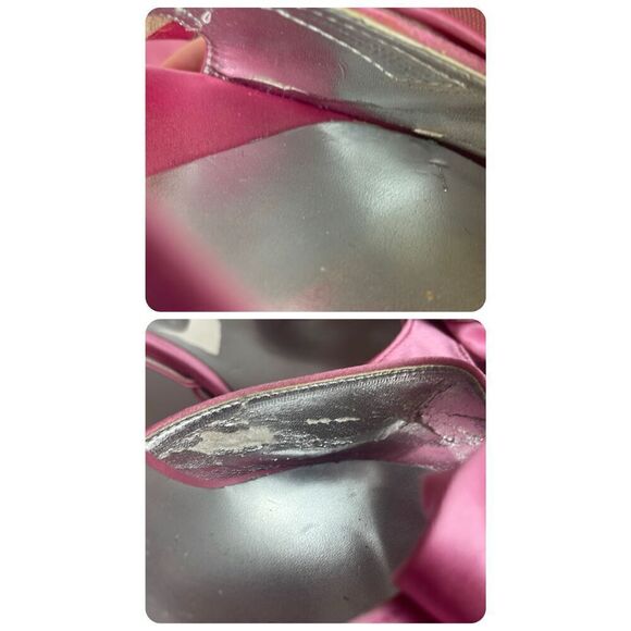 Jinny Kim Pink Satin D'Orsay Pumps 39.5 - Picture 8 of 16